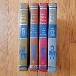 4 Vol Collier Book Set Junior Classics 1962 Hardcover Staging Decor Teacher Summ